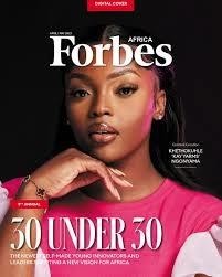 Forbes Africa 30 Under 30 cover featuring Kay Yarms